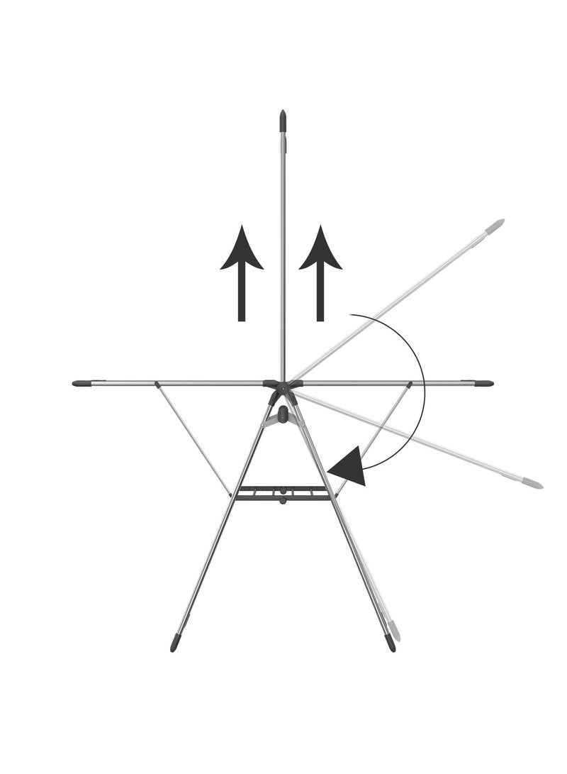 LIBERTI Stainless Steel Winged Clothes Drying Rack – Foldable Multi-Layer Laundry Stand - Image 5